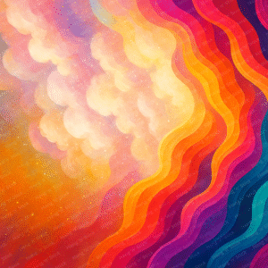 Cosmic Dream Waves Living Room Wall Mural