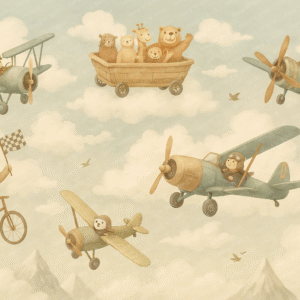 Kids Wall Mural – Flying Animals Adventure
