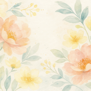 Pastel Watercolor Blossoms Bedroom Wall Mural