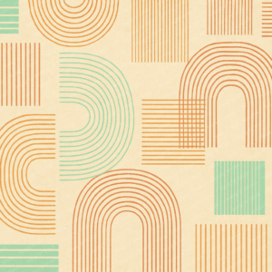 Retro Geometric Lines Bedroom Wall Mural