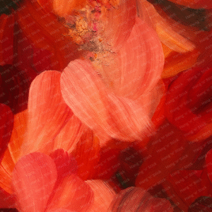 Fiery Bloom Abstract Wall Art
