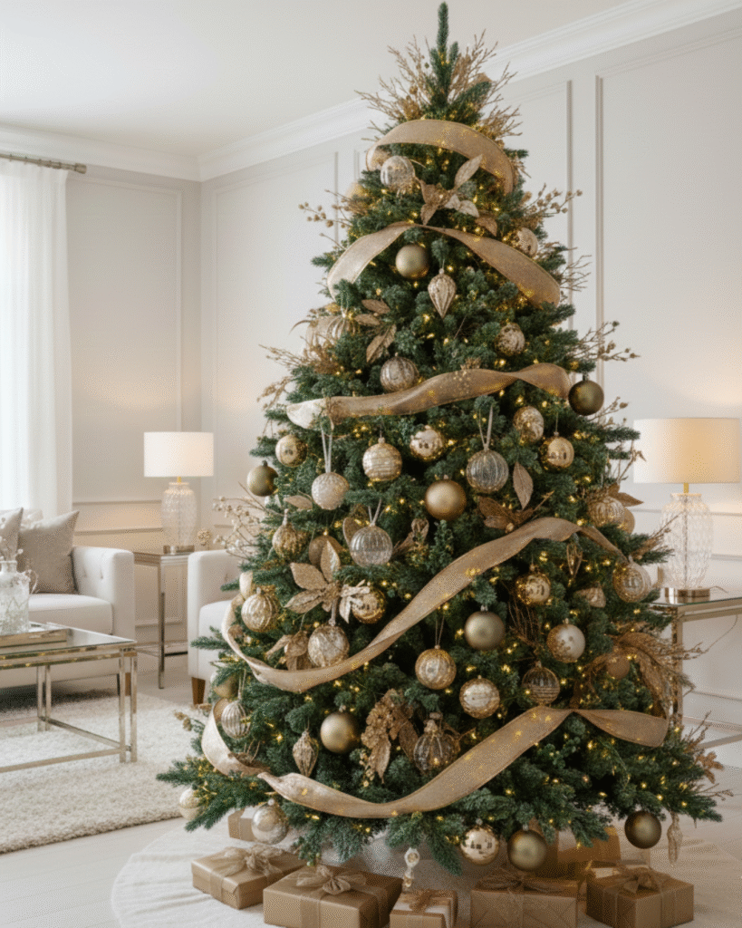 Gold & Champagne Modern Glam Tree